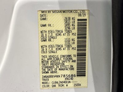 2019 Nissan Frontier SV