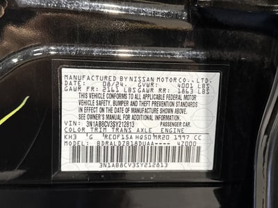 2025 Nissan Sentra SV W/All Weather Package