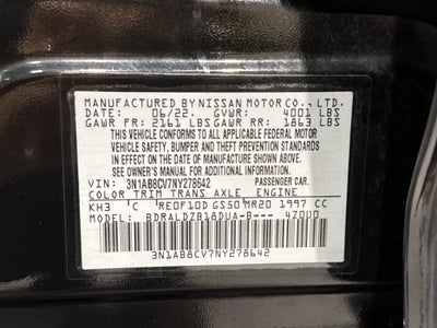 2022 Nissan Sentra SV W/Premium Package