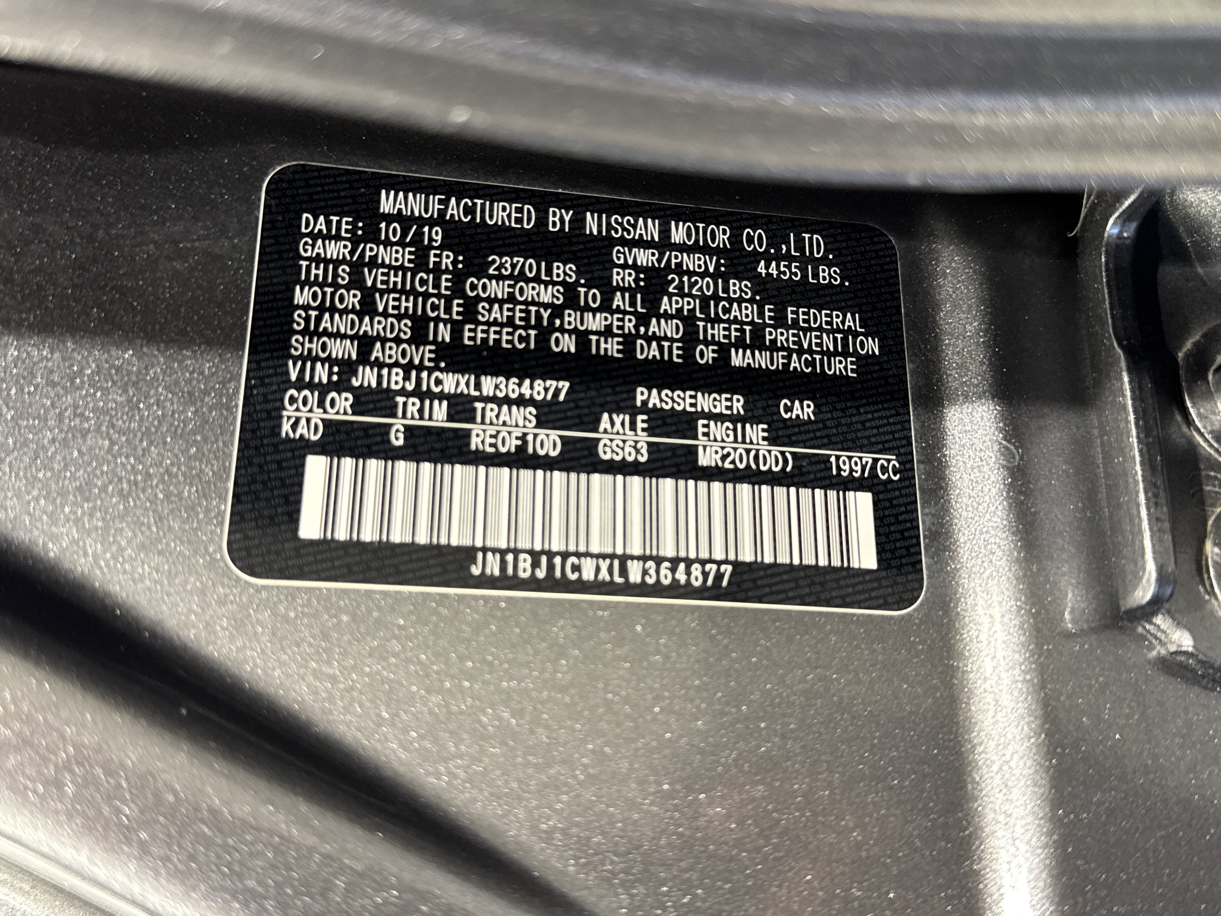 2020 Nissan Rogue Sport SL W/Premium Package