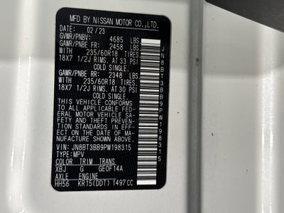 2023 Nissan Rogue SV W/Premium & Midnight Package