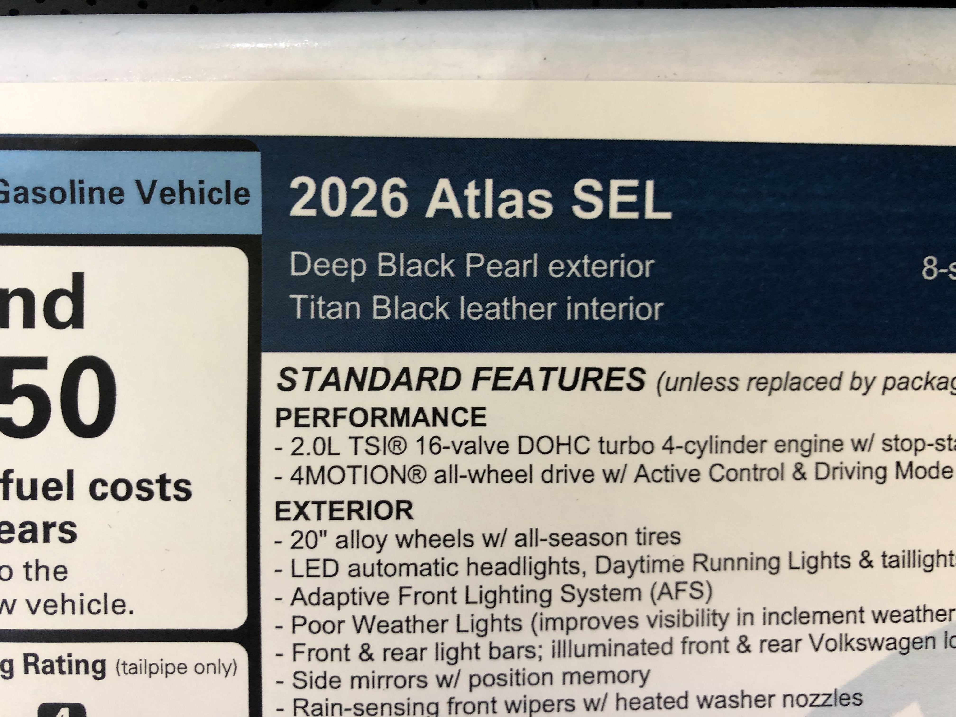2026 Volkswagen Atlas 2.0T SEL