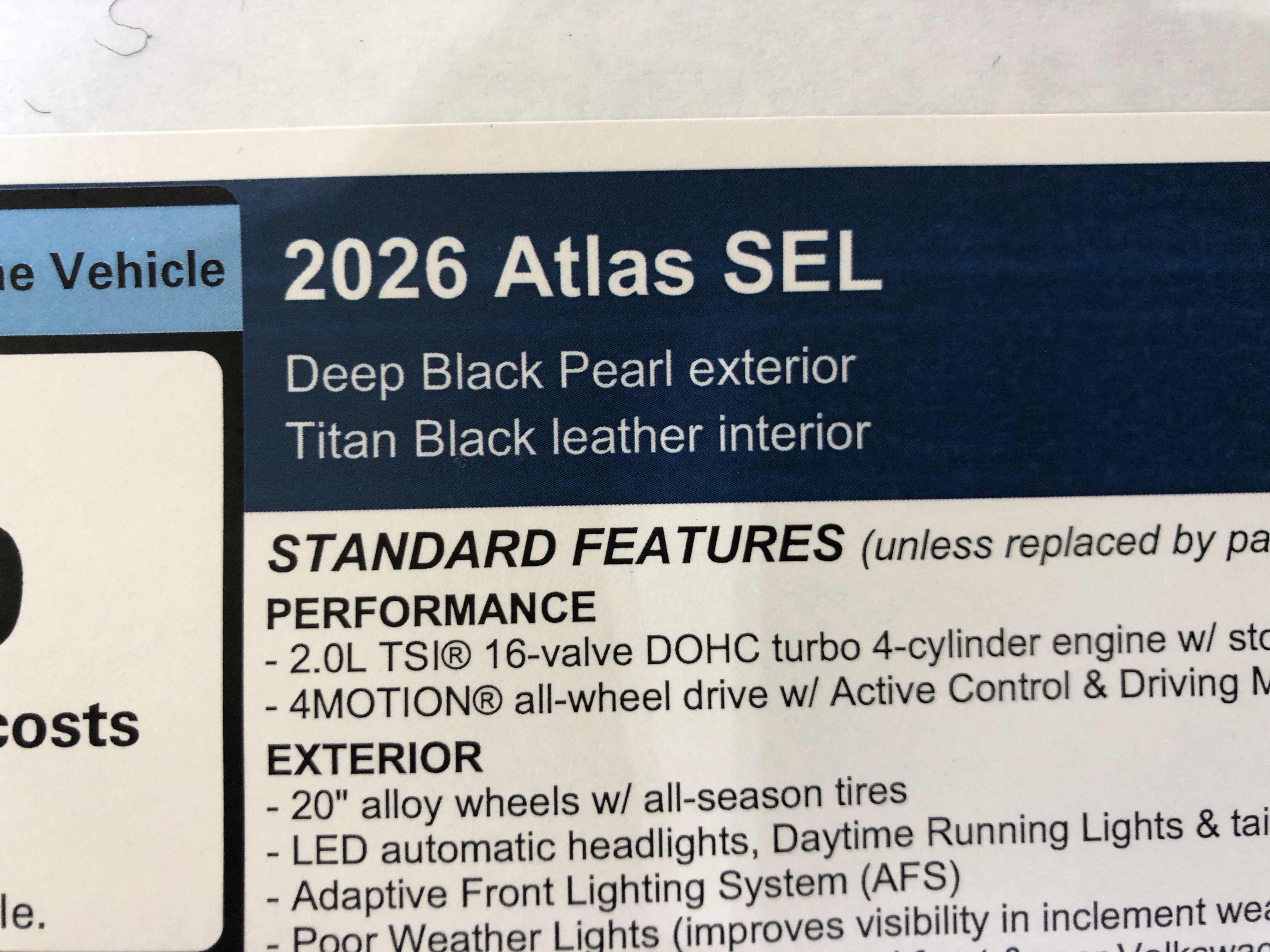 2026 Volkswagen Atlas 2.0T SEL
