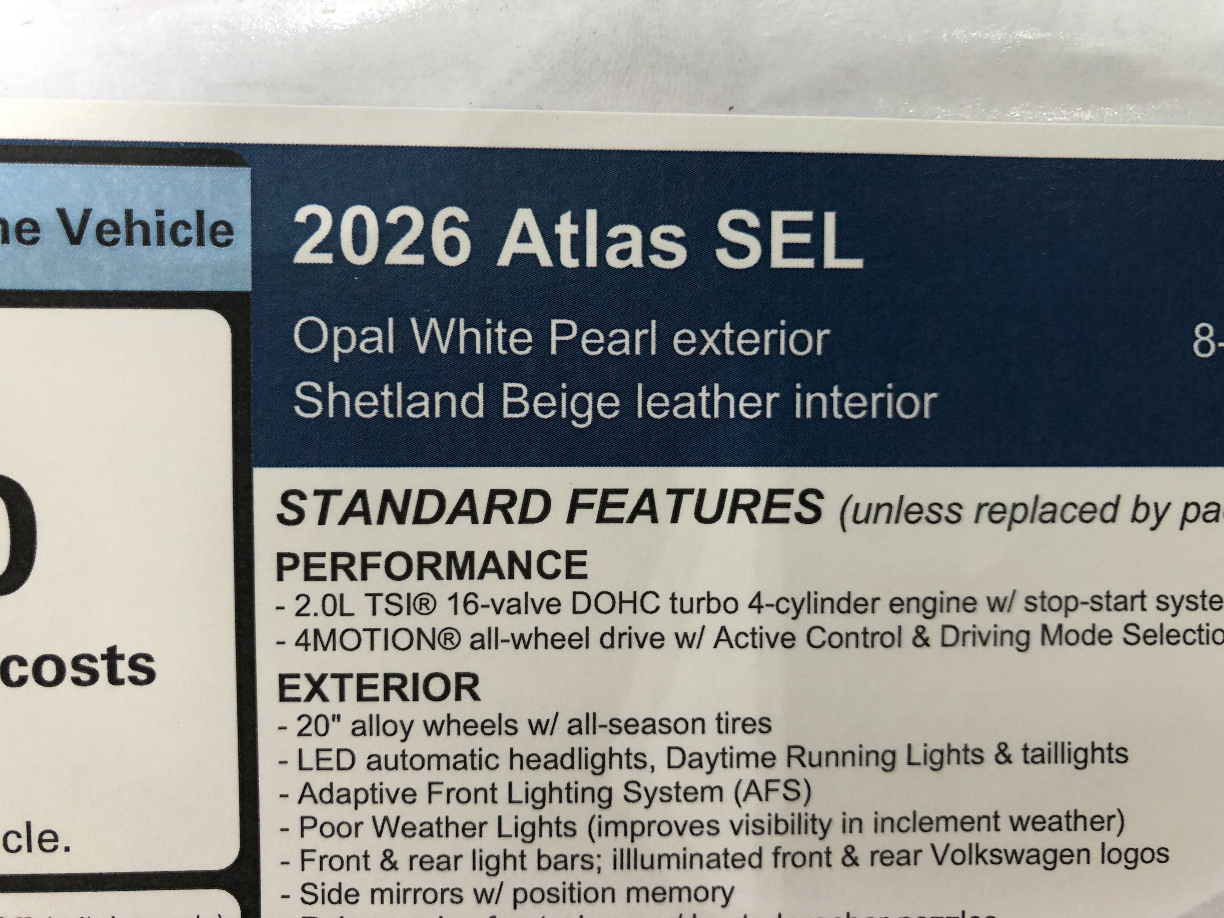 2026 Volkswagen Atlas 2.0T SEL