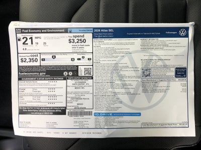 2026 Volkswagen Atlas 2.0T SEL