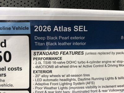 2026 Volkswagen Atlas 2.0T SEL