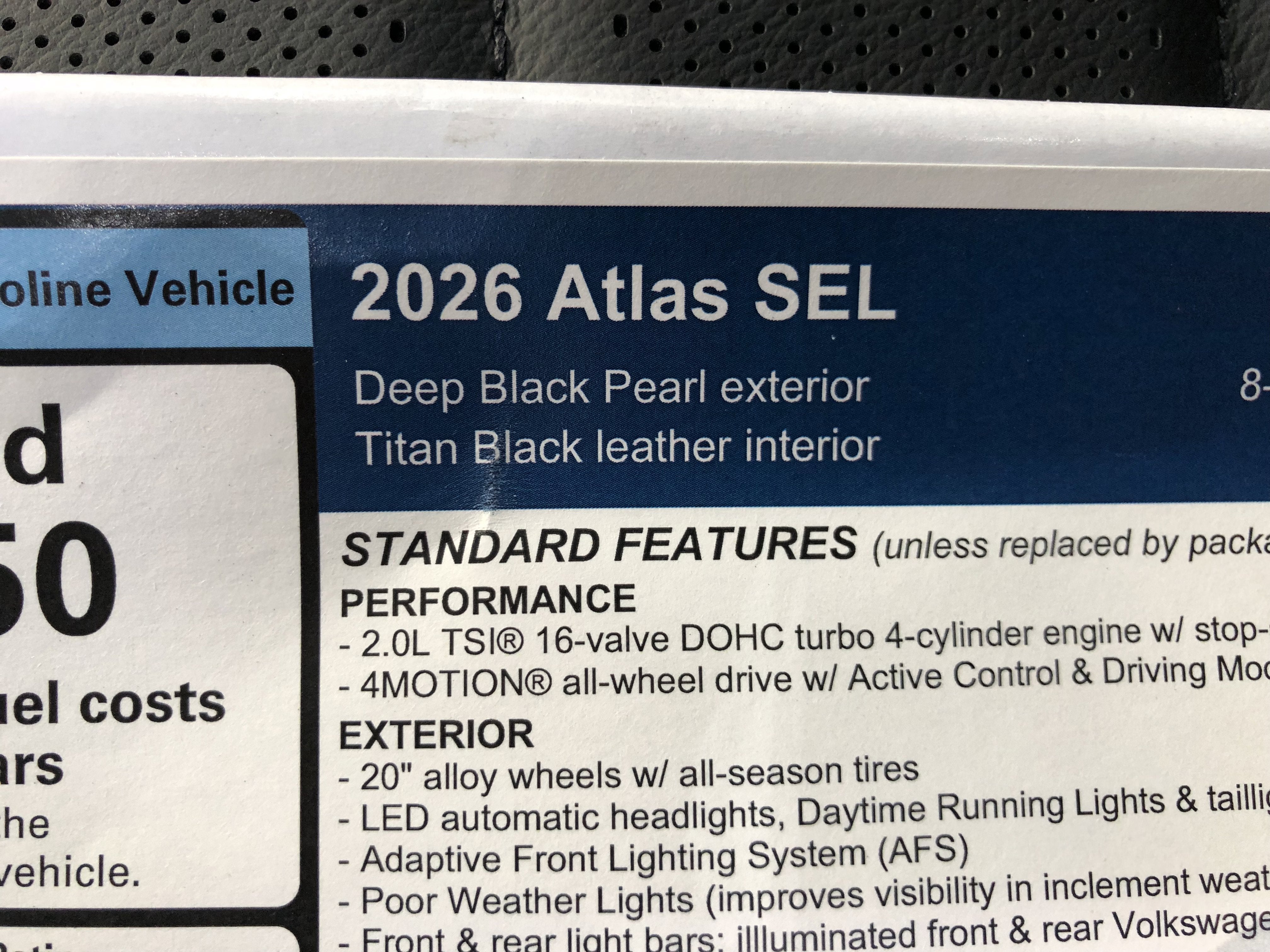 2026 Volkswagen Atlas 2.0T SEL