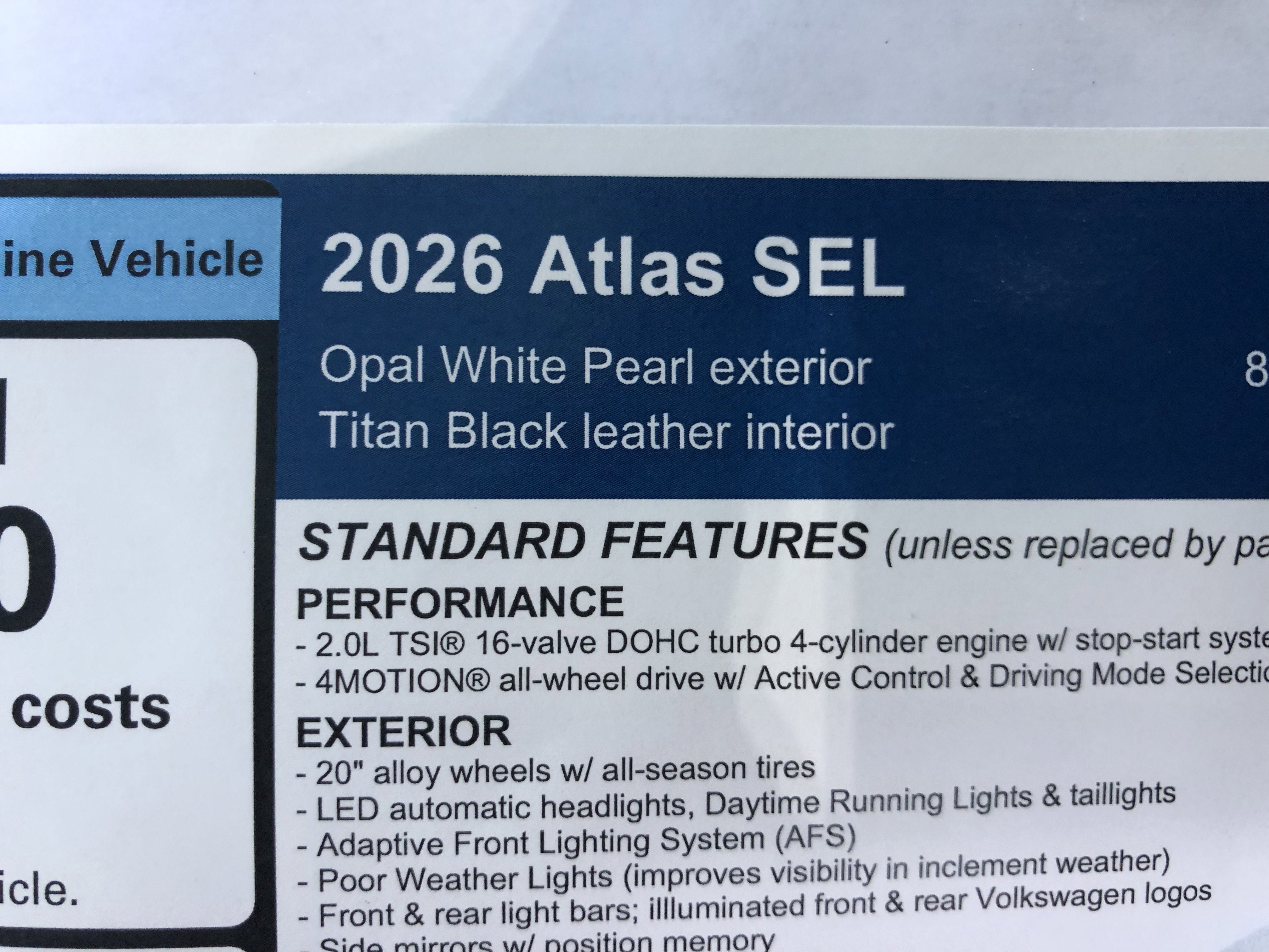 2026 Volkswagen Atlas 2.0T SEL