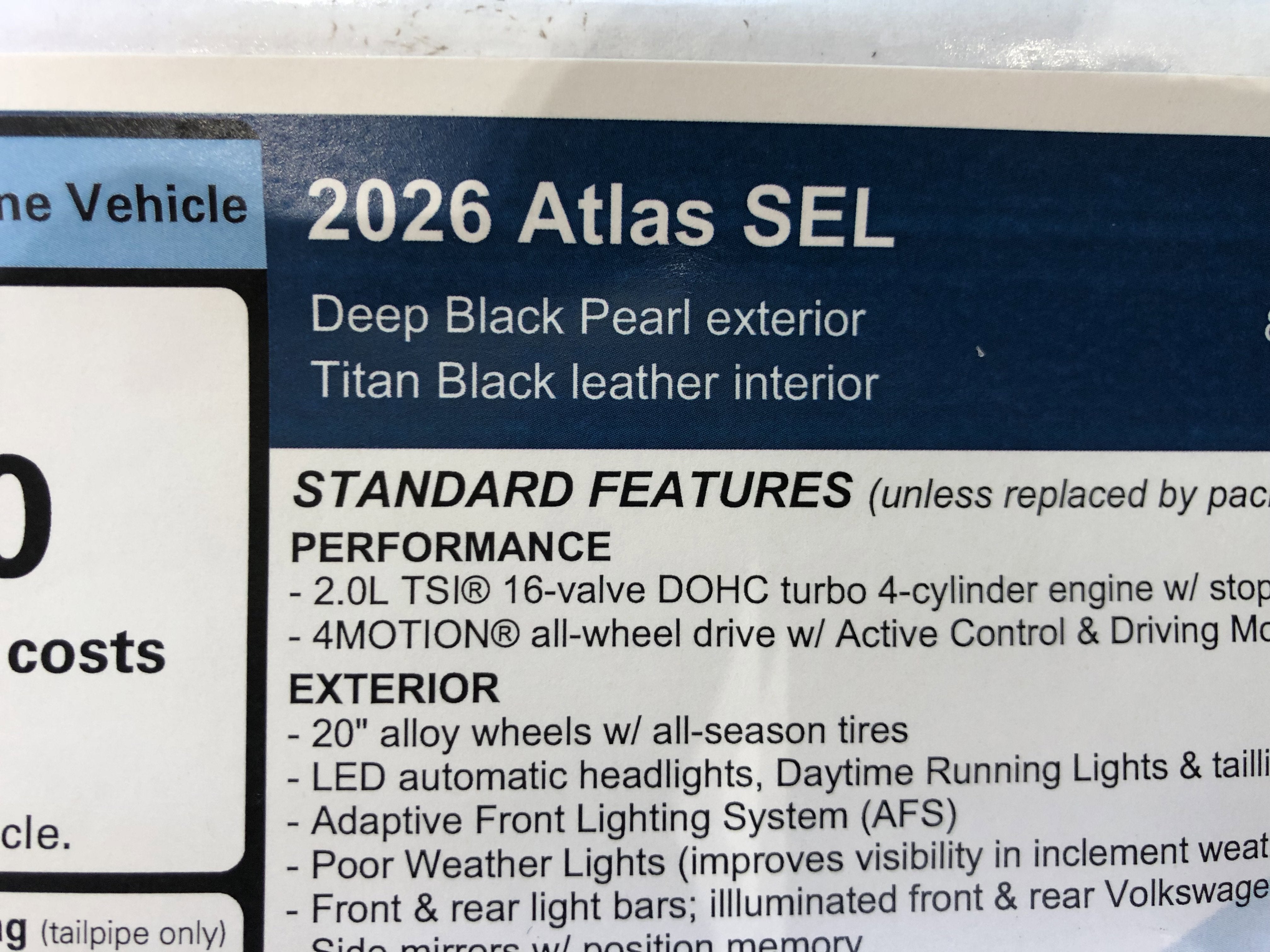 2026 Volkswagen Atlas 2.0T SEL