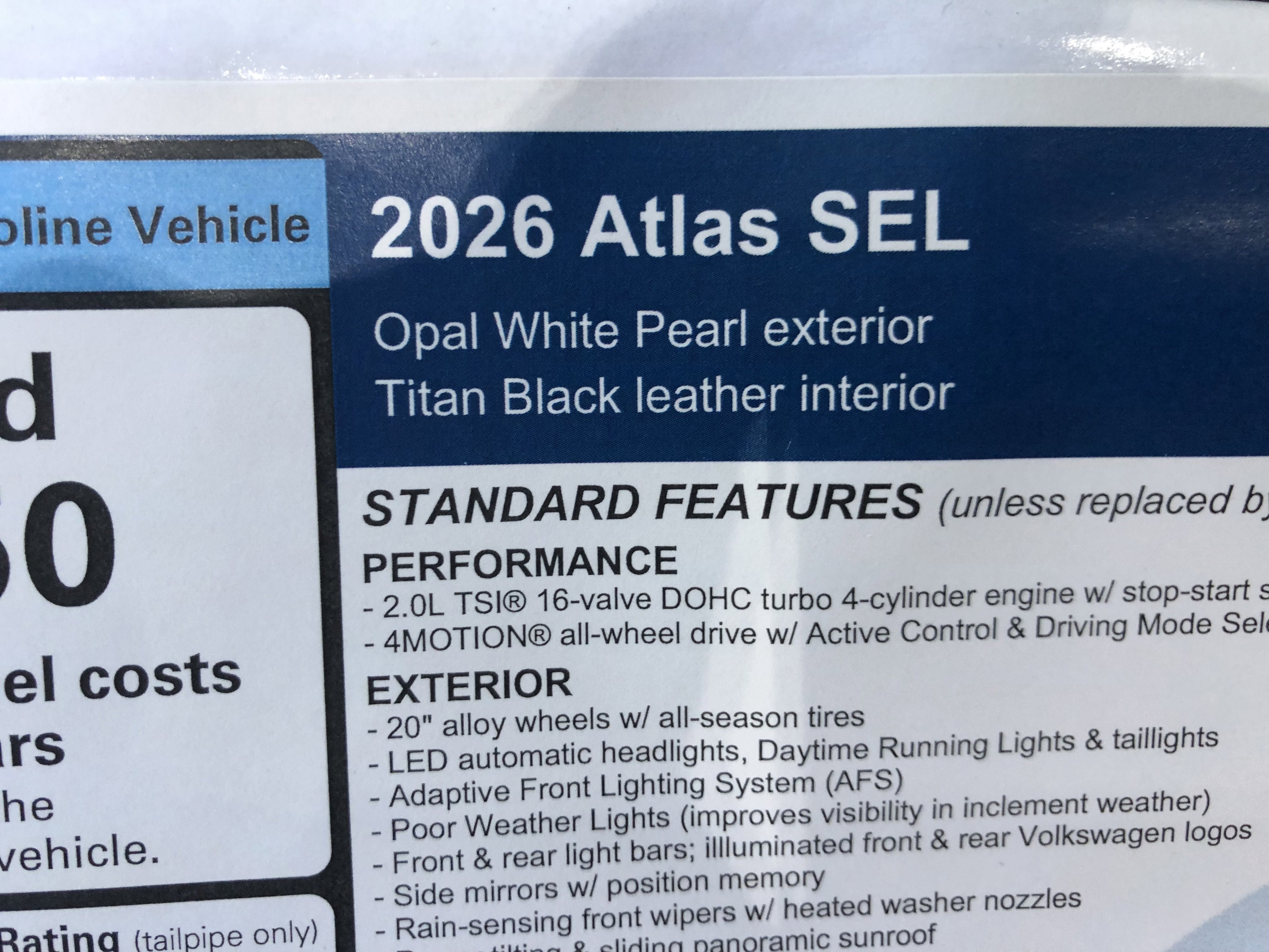 2026 Volkswagen Atlas 2.0T SEL