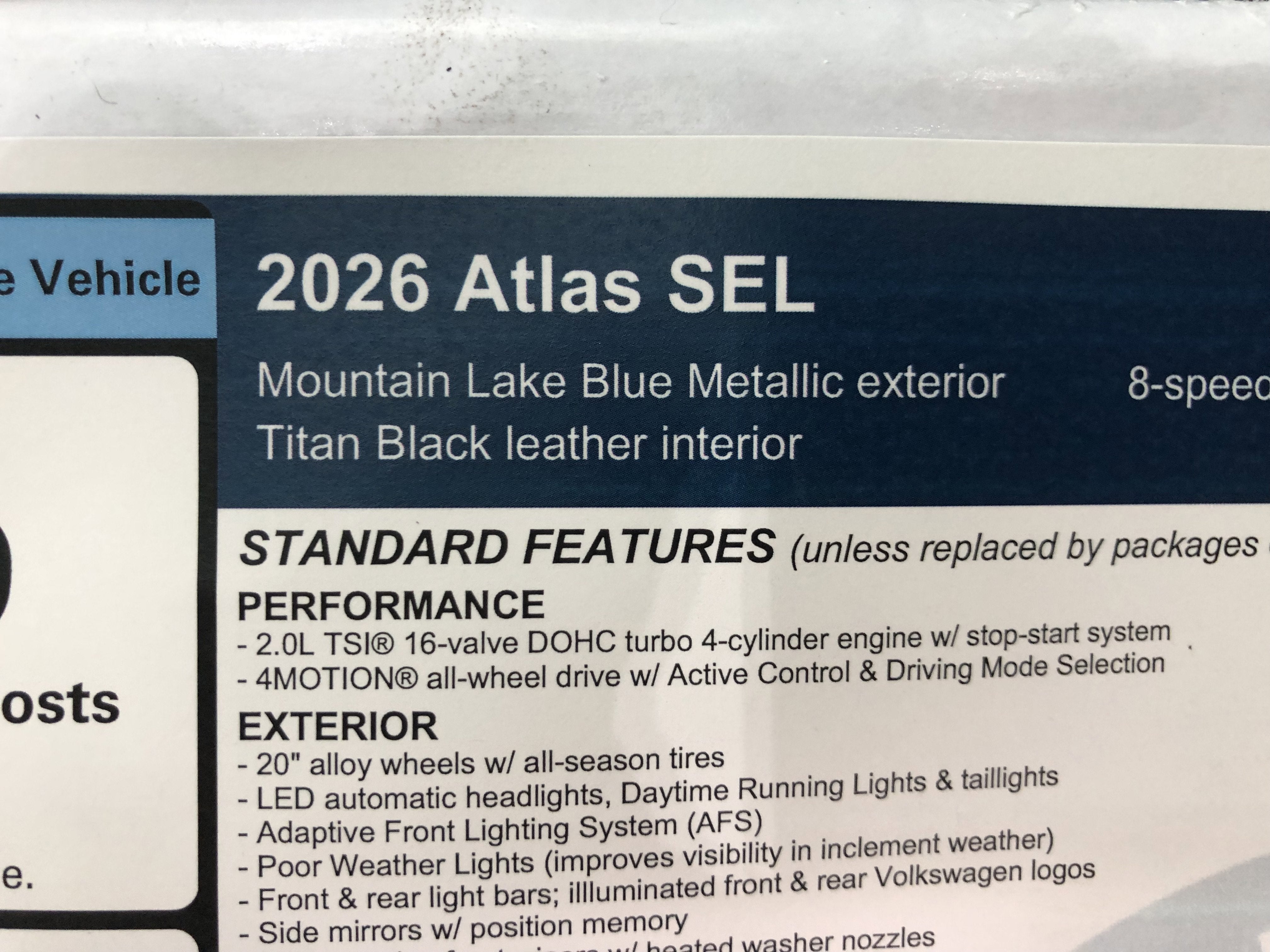 2026 Volkswagen Atlas 2.0T SEL