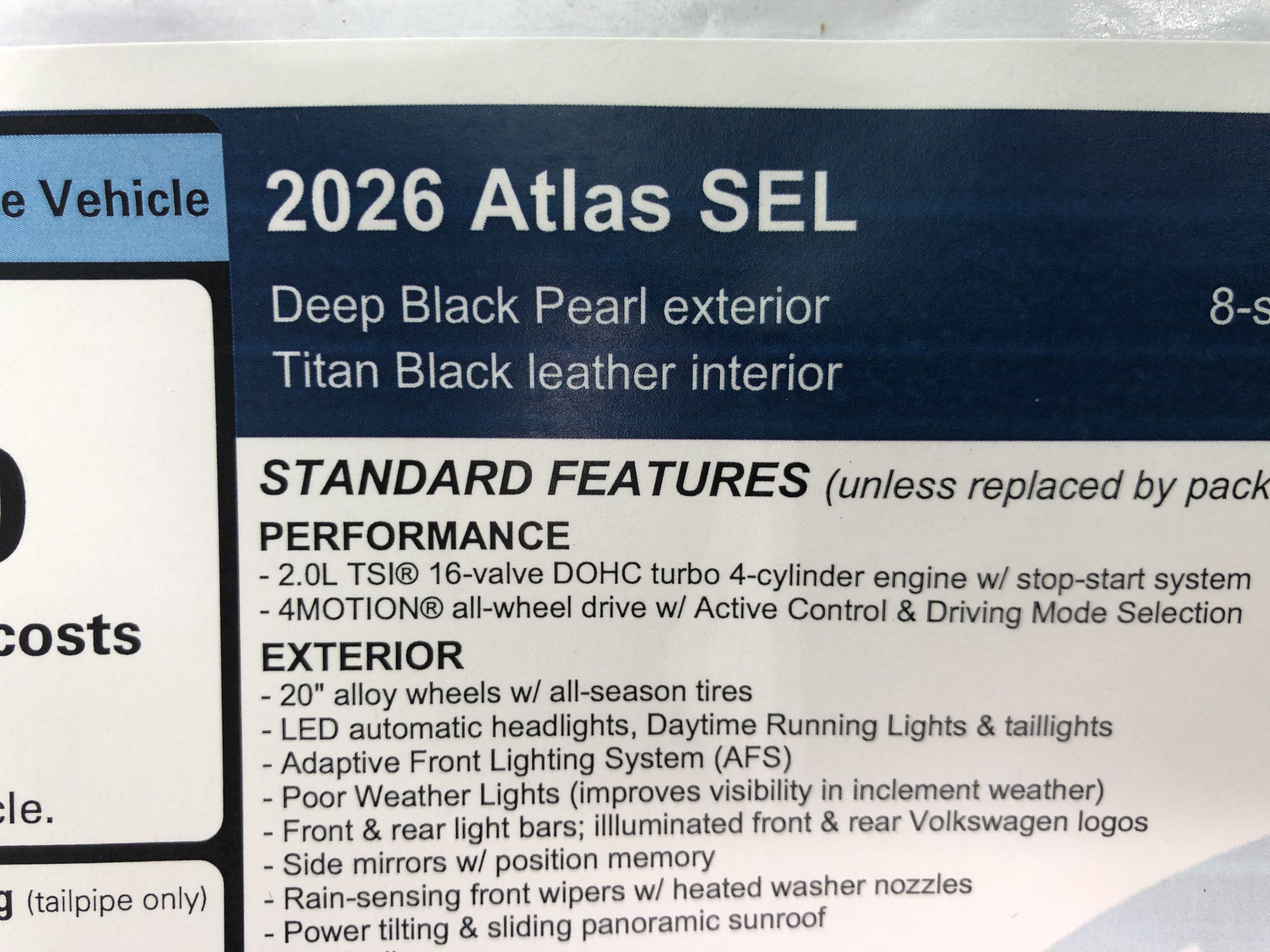 2026 Volkswagen Atlas 2.0T SEL