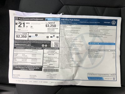 2026 Volkswagen Atlas 2.0T Peak Edition