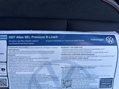 2027 Volkswagen Atlas SEL Premium R-Line w/captains chairs
