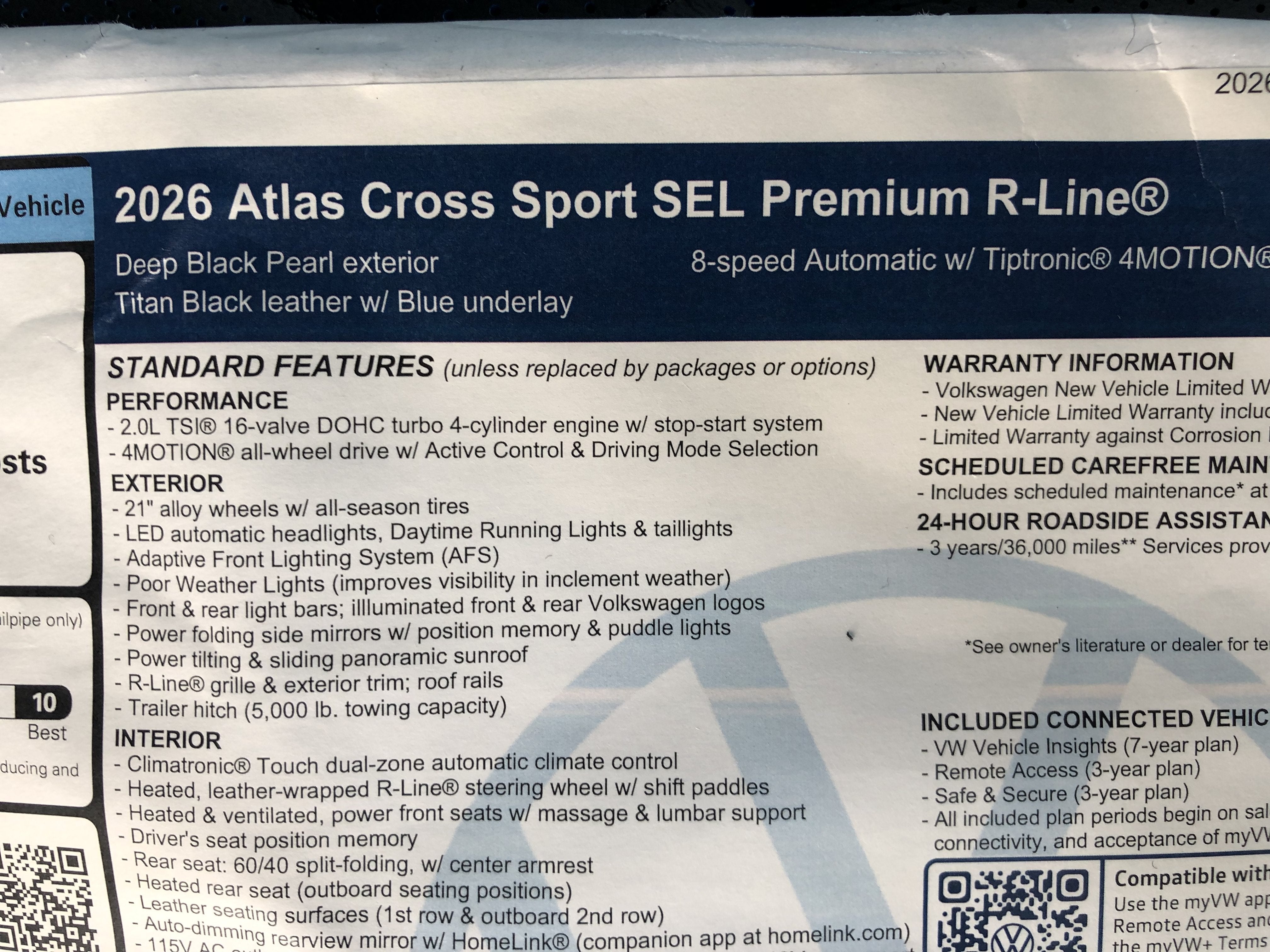 2026 Volkswagen Atlas Cross Sport 2.0T SEL Premium R-Line