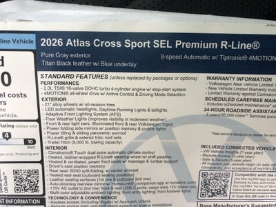 2026 Volkswagen Atlas Cross Sport 2.0T SEL Premium R-Line
