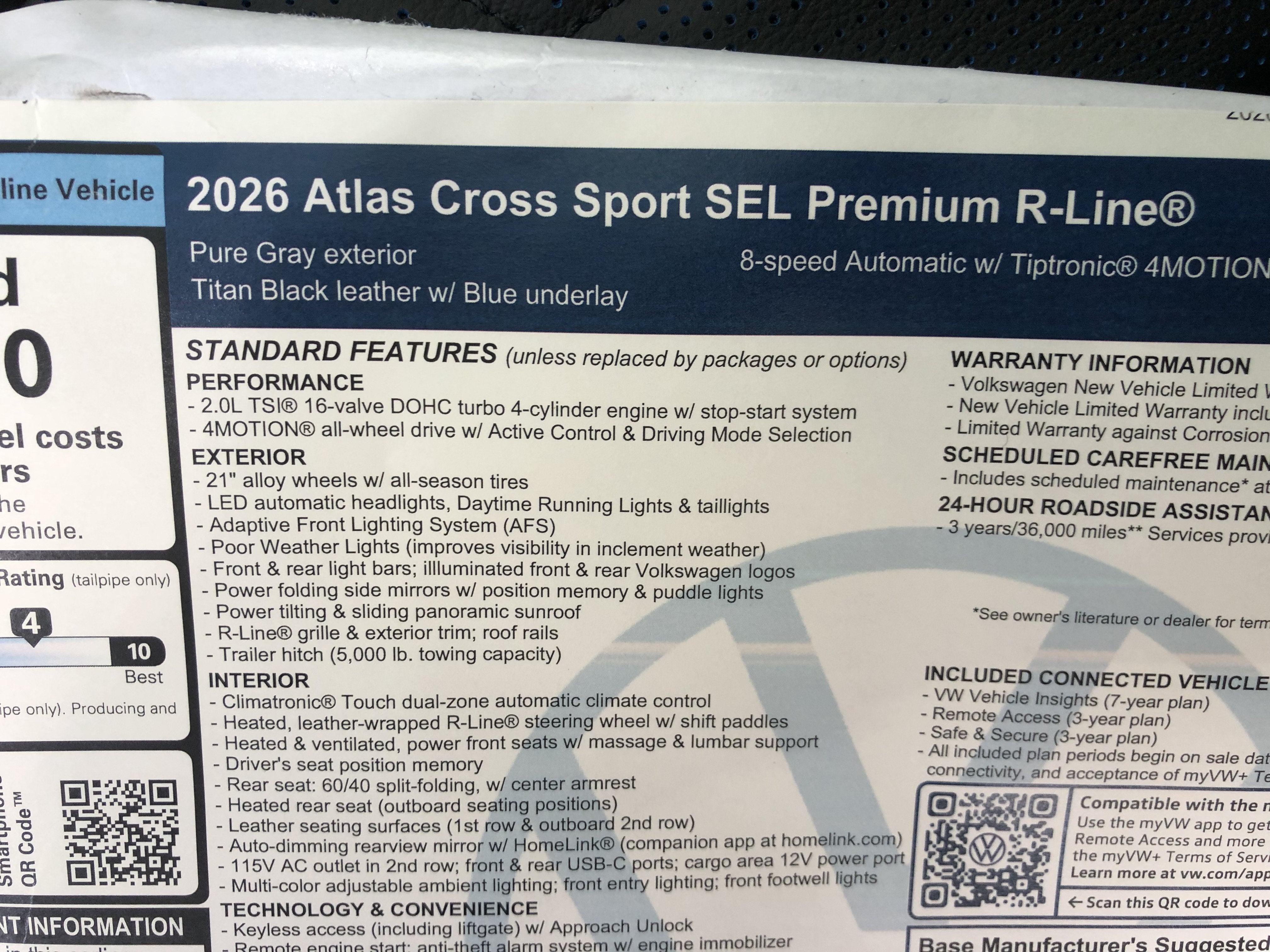 2026 Volkswagen Atlas Cross Sport 2.0T SEL Premium R-Line
