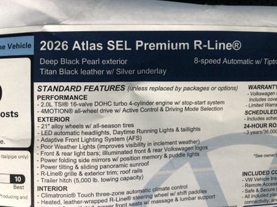 2026 Volkswagen Atlas 2.0T SEL Premium R-Line