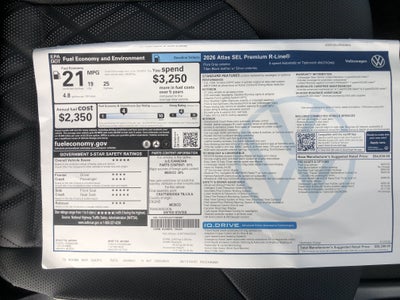 2026 Volkswagen Atlas 2.0T SEL Premium R-Line w/captains chairs