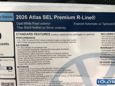 2026 Volkswagen Atlas 2.0T SEL Premium R-Line