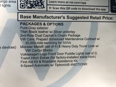 2026 Volkswagen Atlas 2.0T SEL Premium R-Line w/captains chairs