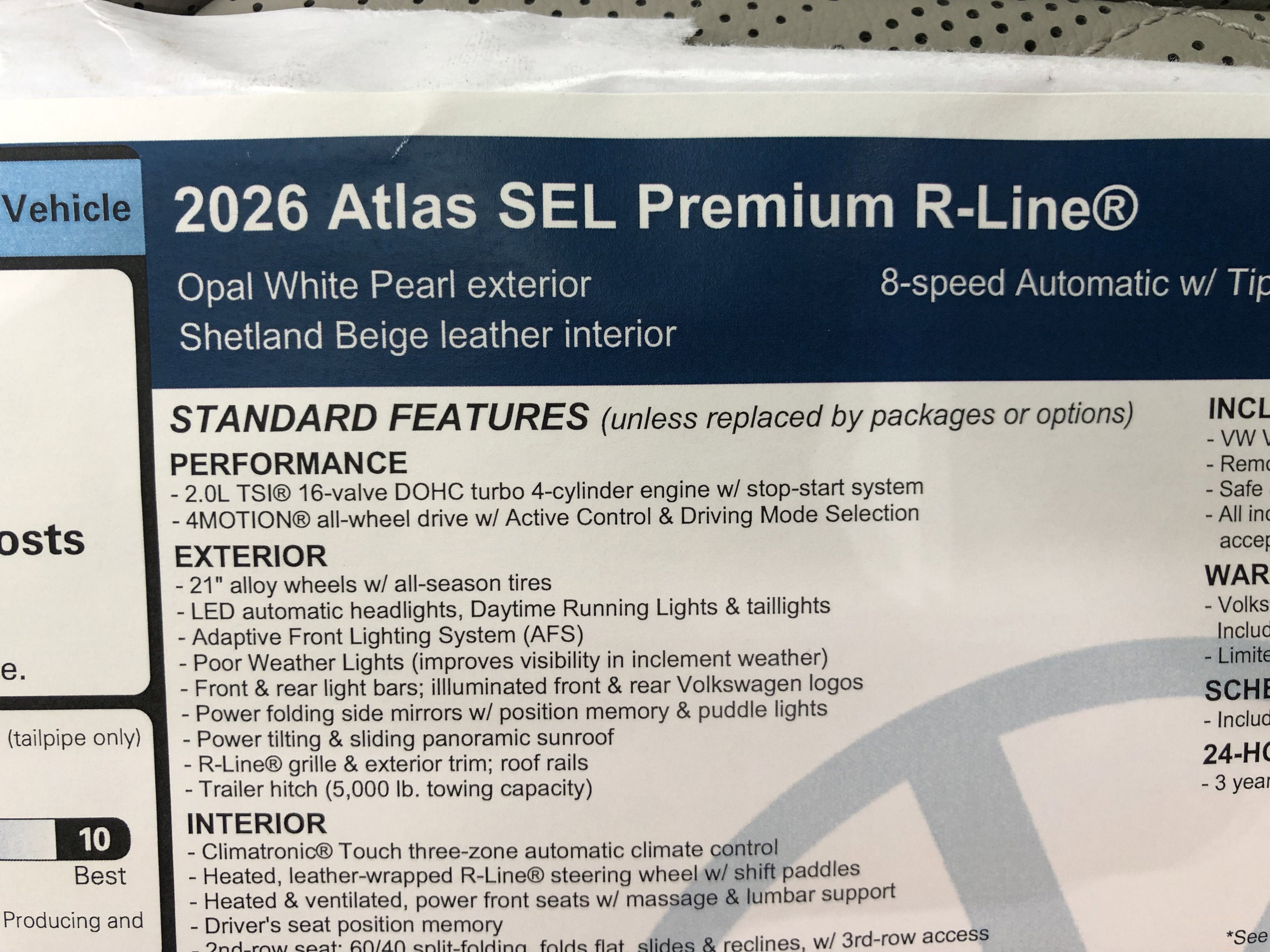 2026 Volkswagen Atlas 2.0T SEL Premium R-Line