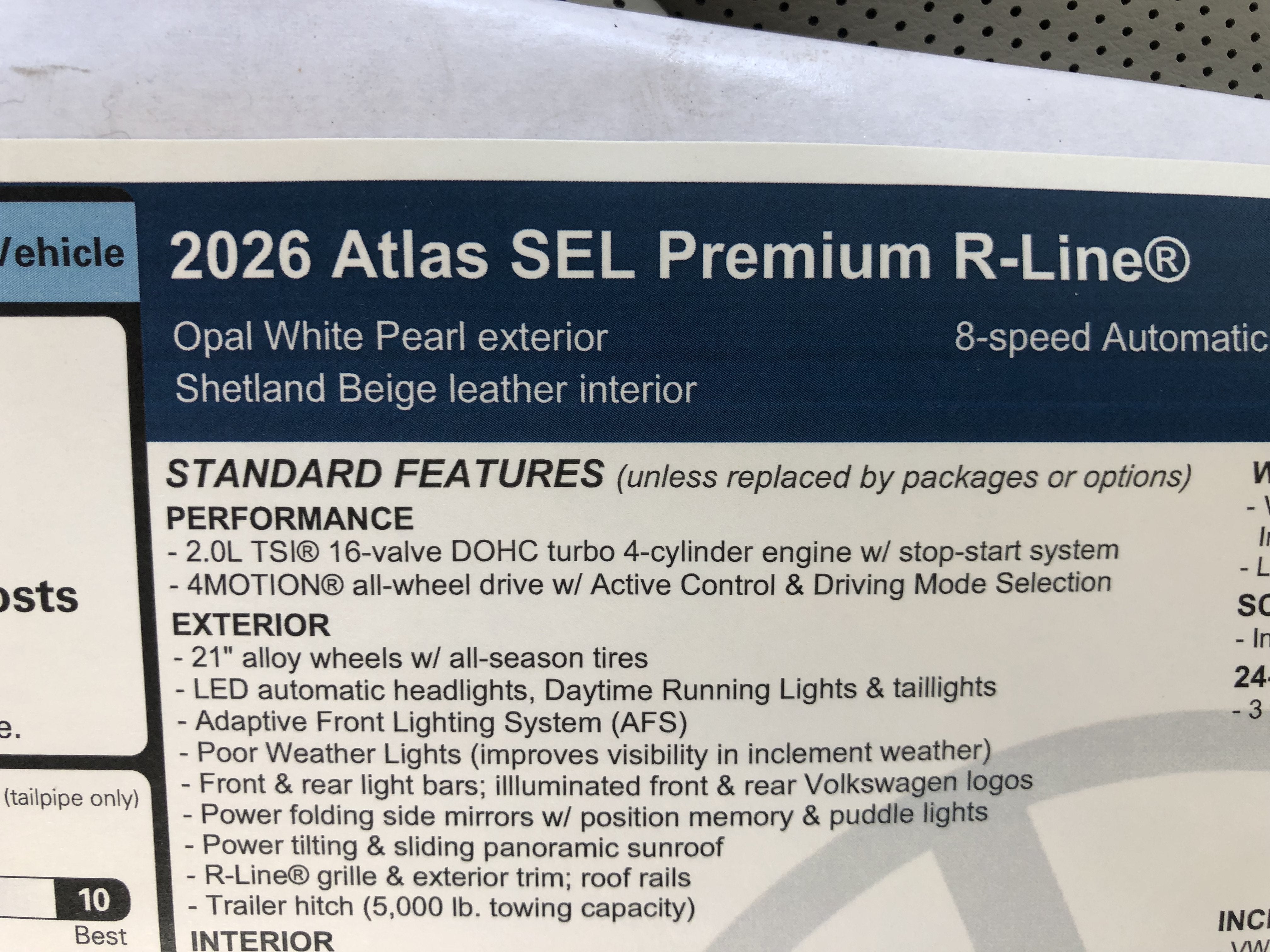 2026 Volkswagen Atlas 2.0T SEL Premium R-Line