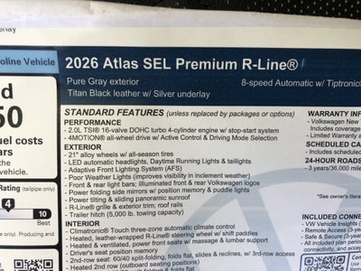 2026 Volkswagen Atlas 2.0T SEL Premium R-Line