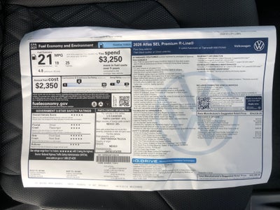 2026 Volkswagen Atlas 2.0T SEL Premium R-Line w/captains chairs