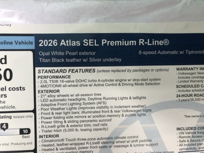 2026 Volkswagen Atlas 2.0T SEL Premium R-Line