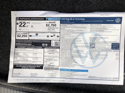 2026 Volkswagen Atlas 2.0T SE w/Technology w/black wheel package