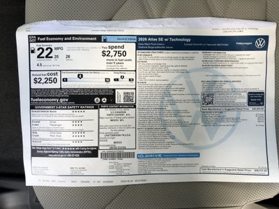 2026 Volkswagen Atlas 2.0T SE w/Technology w/black wheel package