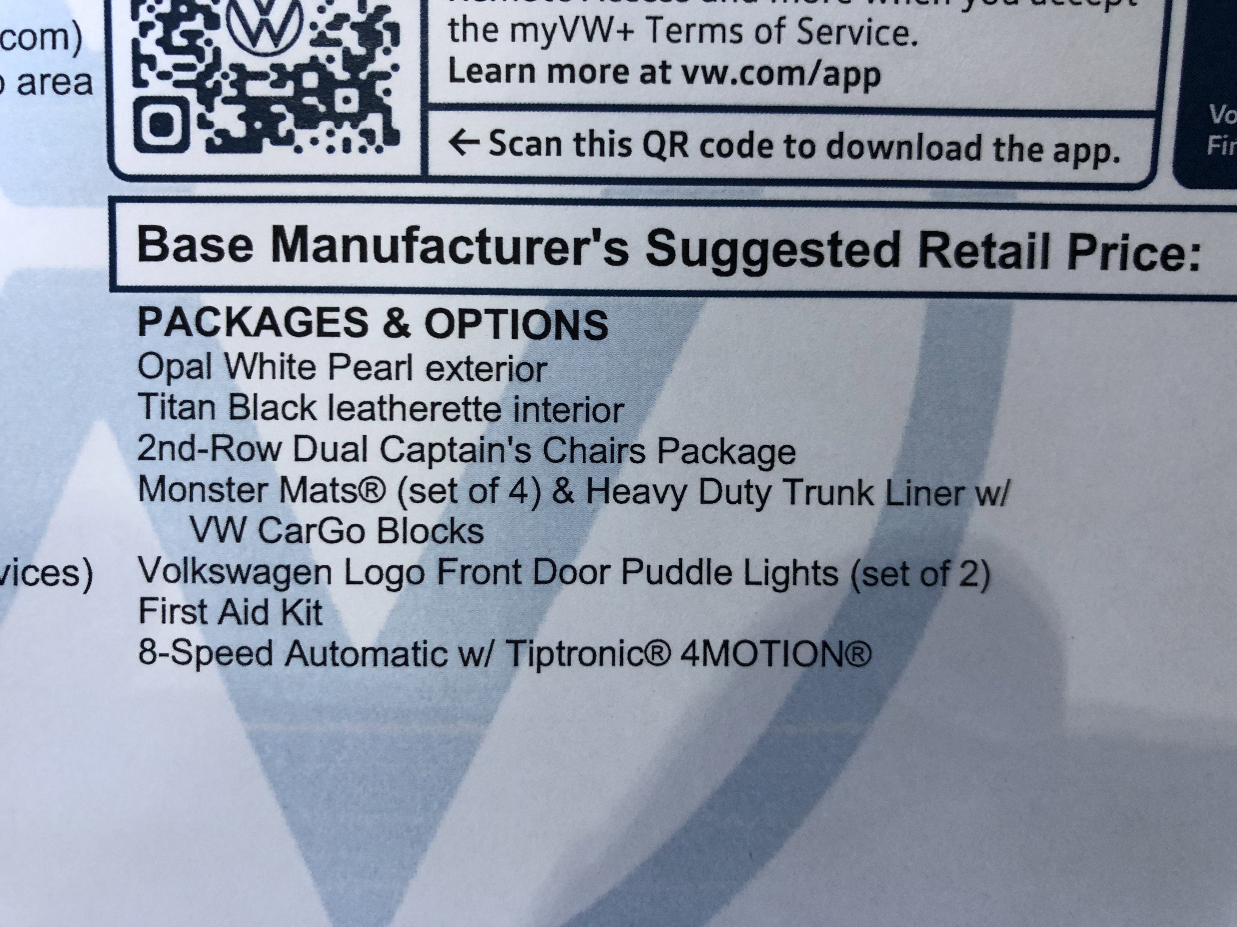 2026 Volkswagen Atlas 2.0T SE w/Technology w/captains chairs