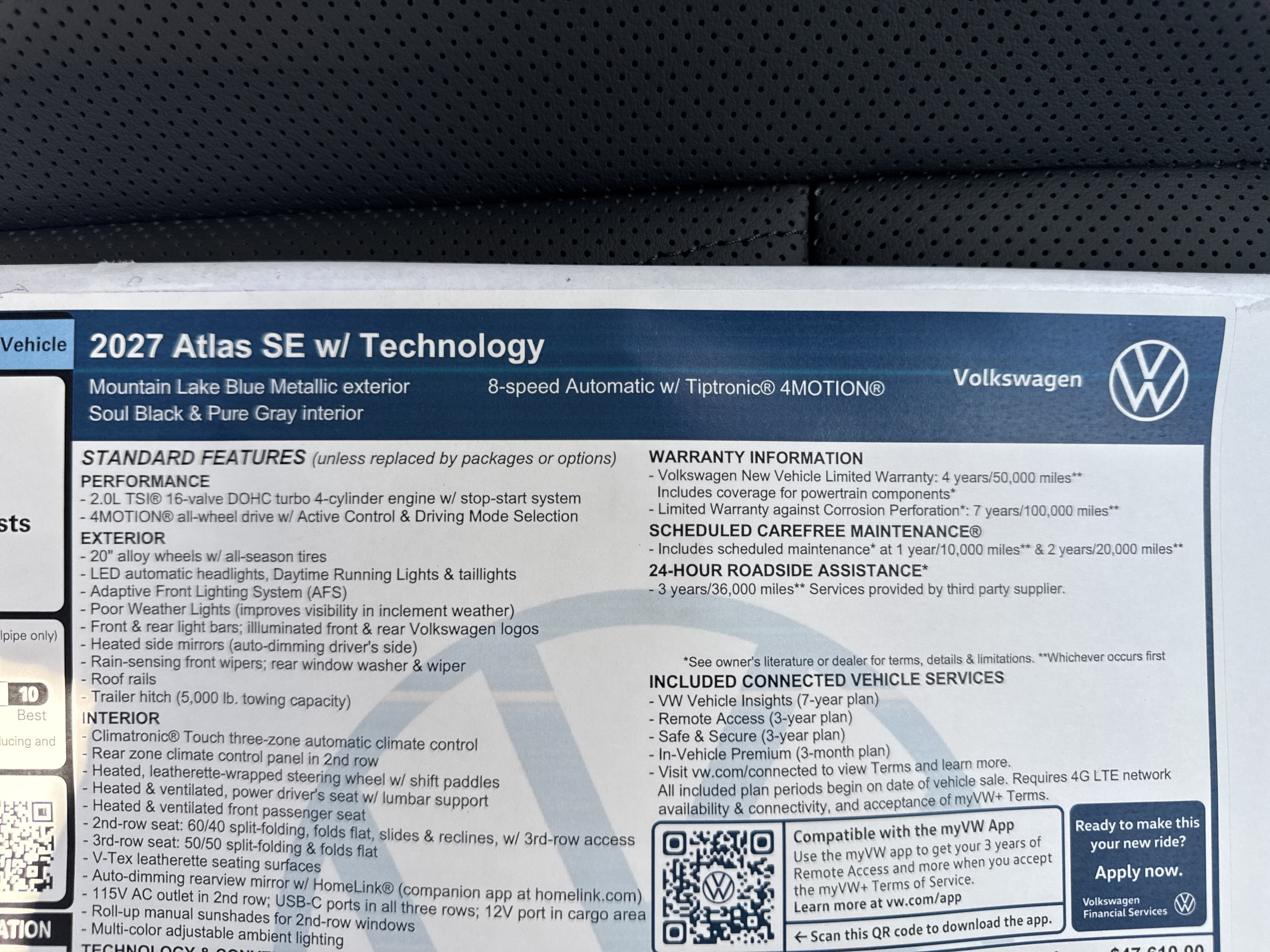 2027 Volkswagen Atlas SE w/Technology