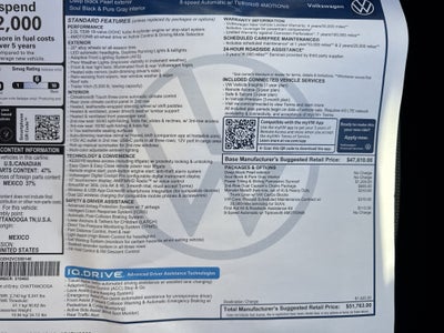2027 Volkswagen Atlas SE w/Technology w/captains chairs and panoramic sunroof