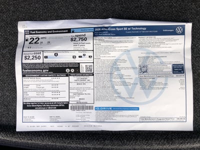 2026 Volkswagen Atlas Cross Sport 2.0T SE w/Technology w/panoramic sunroof and black wheel package