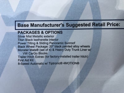 2026 Volkswagen Atlas 2.0T SE w/Technology w/panoramic sunroof and black wheel package