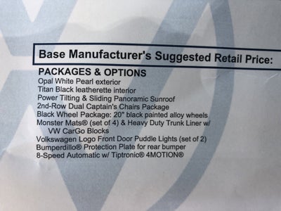 2026 Volkswagen Atlas 2.0T SE w/Technology w/captains chairs, panoramic sunroof and black wheel package
