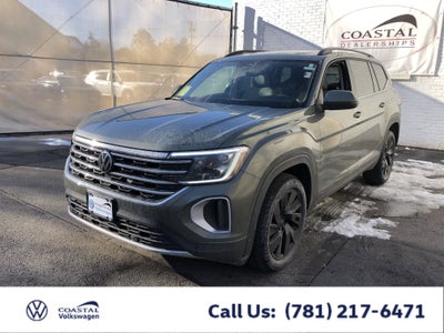 2026 Volkswagen Atlas 2.0T SE w/Technology w/captains chairs, panoramic sunroof and black wheel package