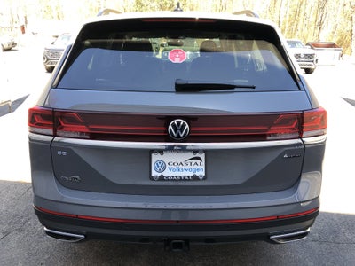 2026 Volkswagen Atlas 2.0T SE w/Technology w/captains chairs, panoramic sunroof and black wheel package