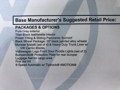 2026 Volkswagen Atlas 2.0T SE w/Technology w/panoramic sunroof and black wheel package