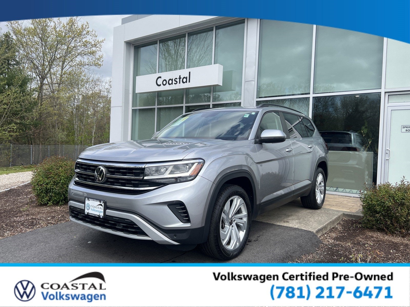 2021 Volkswagen Atlas 3.6L V6 SE w/Technology W/Panoramic Sunroof &amp; Captains Chairs