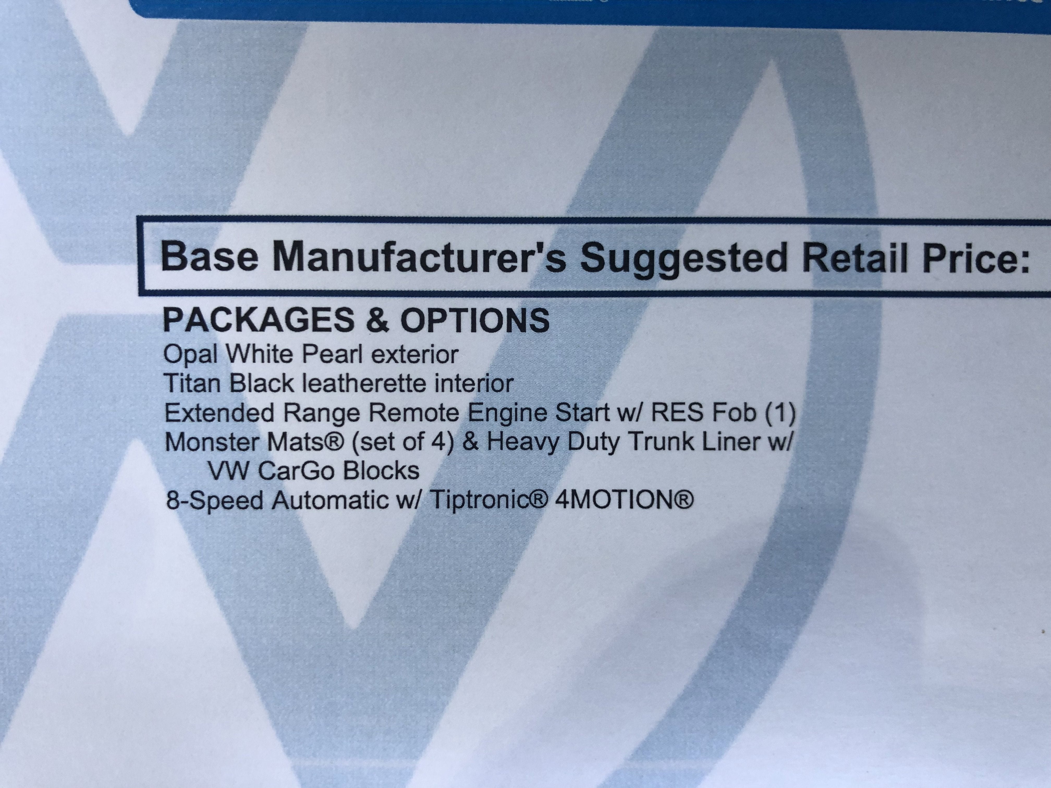 2026 Volkswagen Atlas 2.0T SE w/remote starter