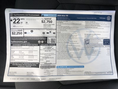 2026 Volkswagen Atlas 2.0T SE