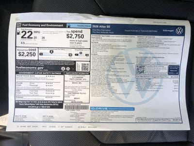 2026 Volkswagen Atlas 2.0T SE