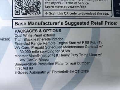2026 Volkswagen Atlas 2.0T SE w/ext. range remote starter