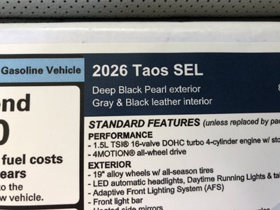 2026 Volkswagen Taos SEL