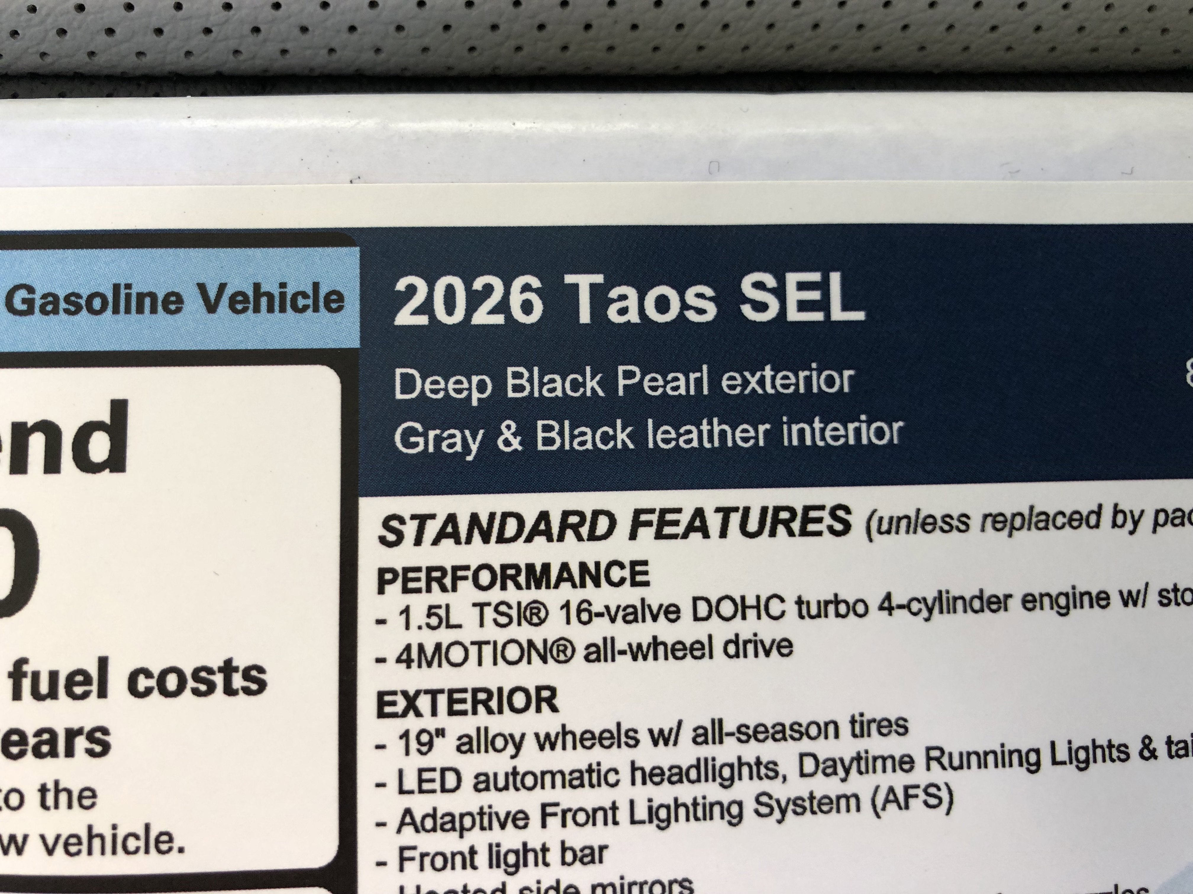 2026 Volkswagen Taos SEL