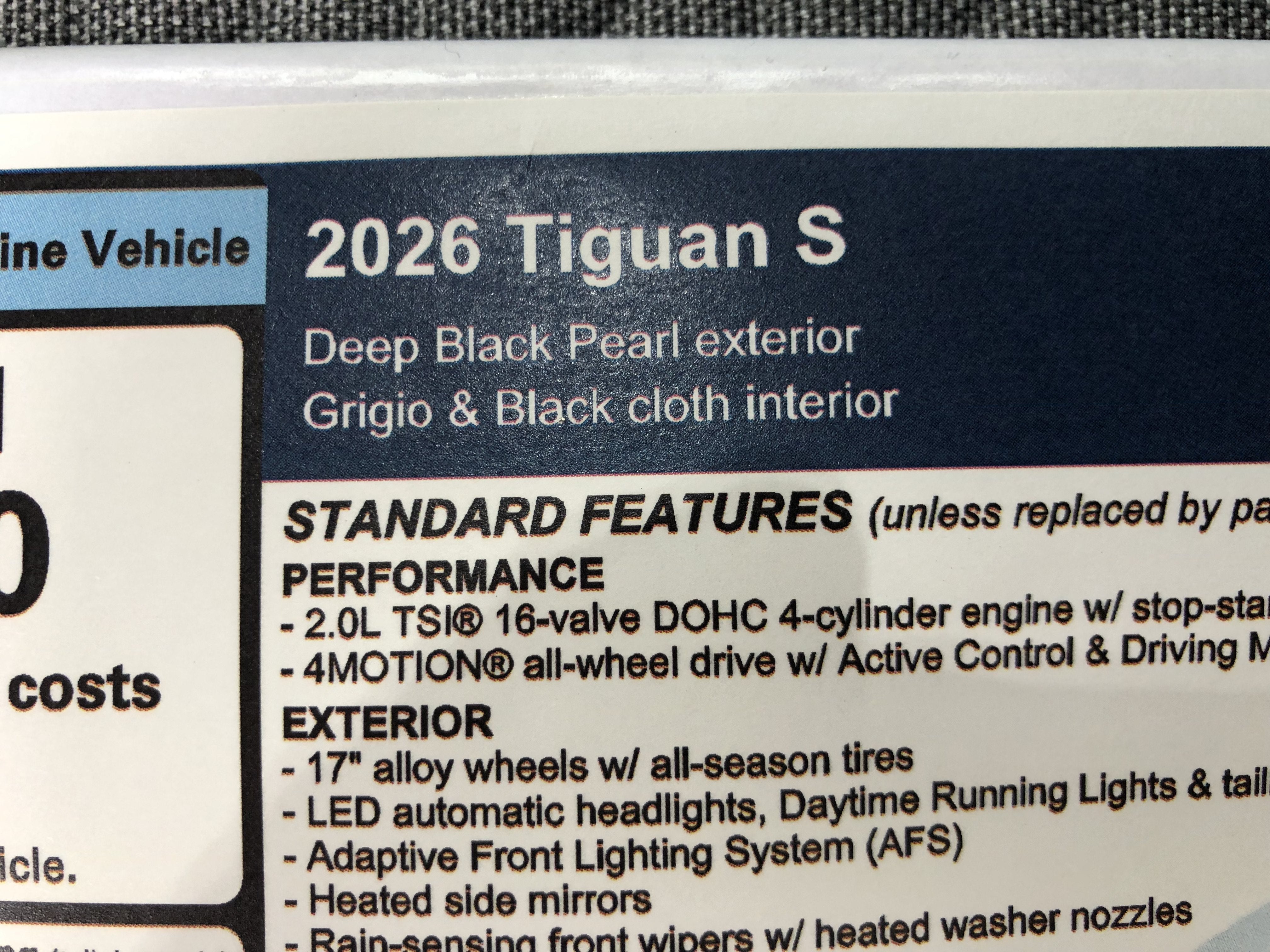 2026 Volkswagen Tiguan S