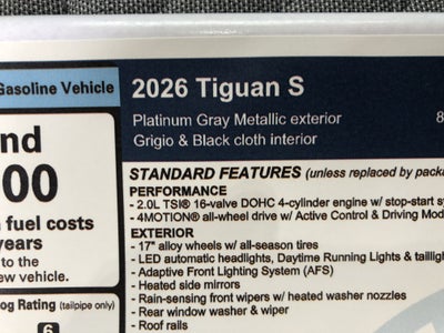2026 Volkswagen Tiguan S